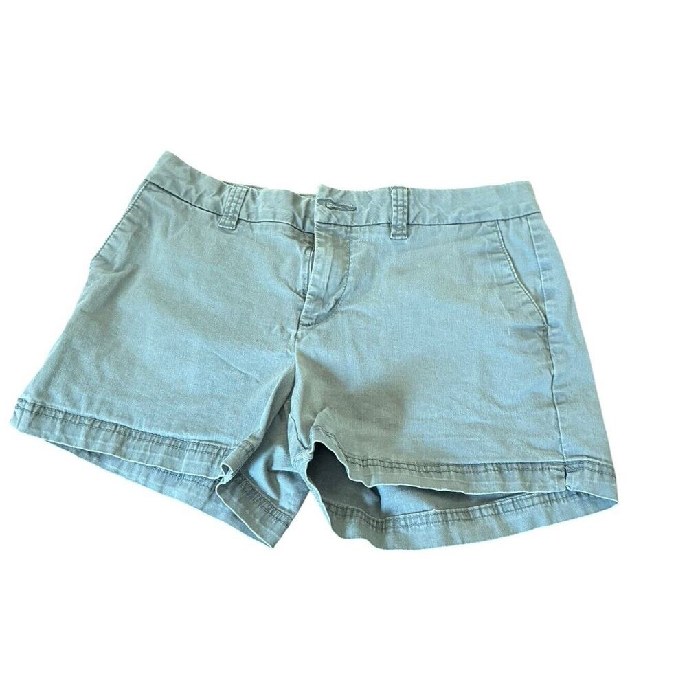 Magellan Shorts Women 16 Gray Solid Chino Pockets Stretch Cotton Outdoor READ